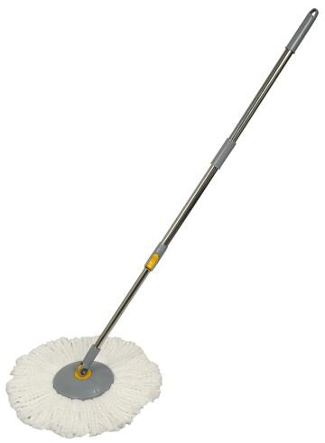 Esquire Grey 360 Degree Bucket Spin Mop Stick with Microfiber Refill 115 cm x 16.5 cm x 2.5 cm