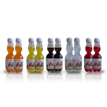 JST Goli Soda || Multi Flavor Pack of 10 - 2 of Each Flavor Raspberry Blast, Classic Lime, Fizzy Orange, Raspberry & Cola Masala Flavour Mocktail Drink in Modern Pet Bottle
