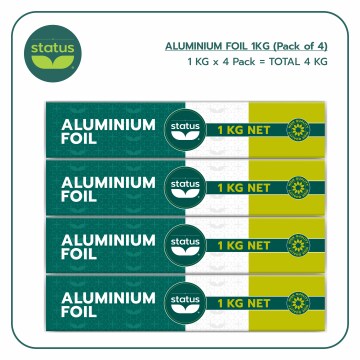 Status Aluminium Foil Pack of 4 ( 1KG x 4 pack_ _ Total 4 KG)