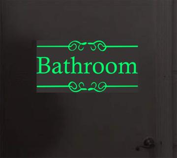 DreamKraft Green Vinyl Decorative Bath Room Radium Night Glow Self Adhesive Sticker 1x13 CM
