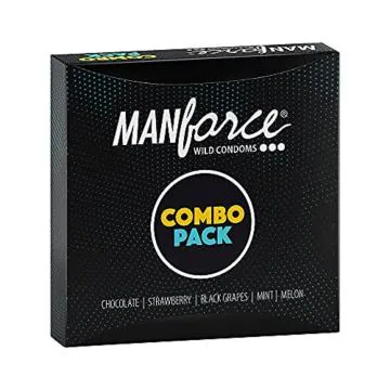 MANFORCE Combo Pack Chocolate Strawberry Coffee Black Grapes Melon Condom (20 Sheets)
