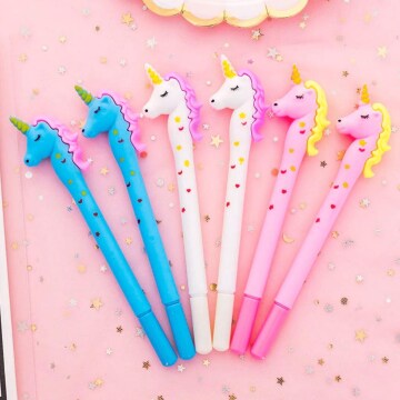 Sinbug Festivities Unicorn Gel Pen Beautiful Design School Supplies for Kids (Pack of 2)
