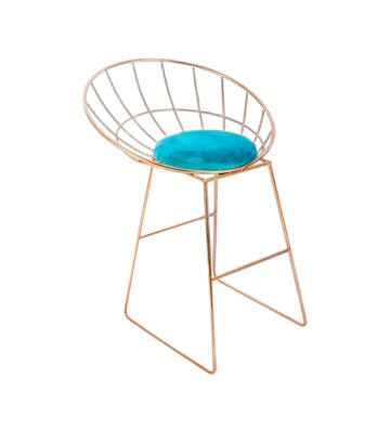 HN HUES Aqua Stainless Steel Bar Chair With Seat Cushion For Multipurpose Use