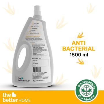 The Better Home Anti-Bacterial Natural Hand Wash Liquid 1.8 Litres| Family Safe, Non-Toxic pH Balanced | Safe for Sensitive Skin | with Active Silver Nano Particles