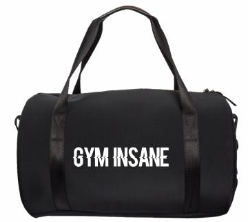 GYM INSANE Black colour Gym Bag| Duffle Bag | Light weight gym bag for men and women