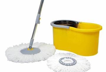Esquire Elegant Yellow 360 Degree Spin Mop Set with an Additional Refill