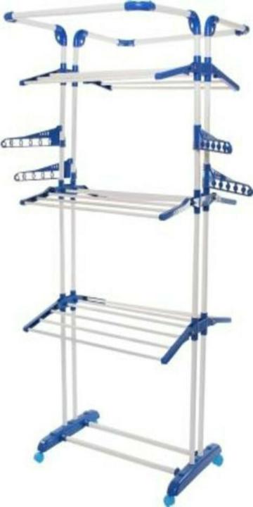 Fortune Blu White And Blue Steel Floor Cloth Dryer Stand Fb-King Jumbo Drying