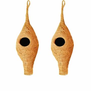 Liveonce Bird Nest For Sparrow Wild Nest Purely Handmade With Strong (Set Of 2)