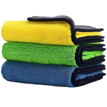 Auto Hub Heavy Microfiber Cloth for Car Cleaning and Detailing, Double Sided, Extra Thick Plush Microfiber Towel Lint-Free, 800 GSM (Size 40cm x 40cm)/Pack of 3, Color: Mix