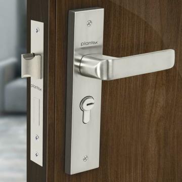 Plantex 8110 Premium Heavy Duty Mortise Door Lock with Door Handle, 3 Keys Matt Finish