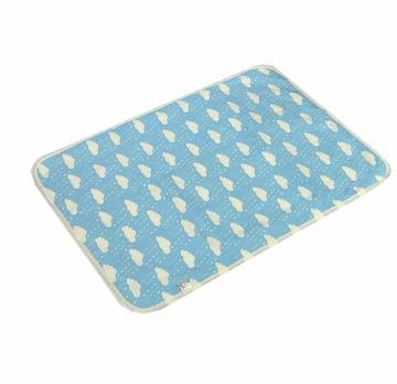 SYGA Baby 1 Piece Medium Waterproof Bed Protector Dry Sheet,Washable Reusable Bed Protector_Blue Cloud