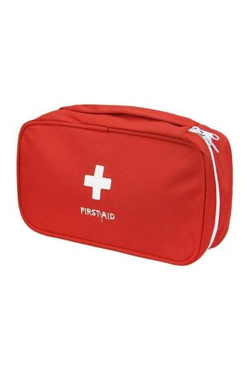 CRACK Red Polyester Travel Medicine Pouch