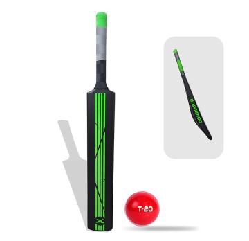 Jaspo Green Dominator Senior Plastic Cricket Bat With Soft Ball