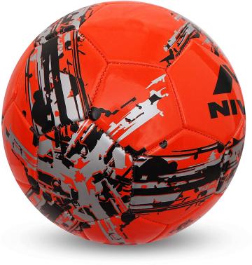 Nivia Snow Storm Machine Stitched Football Size 5 Orange