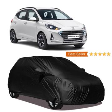STARIE Car Cover For Hyundai i10,Grand i10 (With Mirror Pockets) (Black,For 2013,2014,2015,2016,2017,2018,2019,2020 Models)