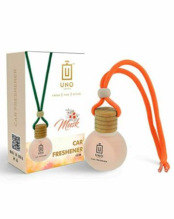 UNO Aroma Musk Car Air Freshener with Essential Oils Fragrance (15 ml) (Musk)