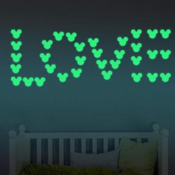 DreamKraft Green Vinyl Night Glow Self Adhesive Fluorescent Home Decorate Sticker 25x25 CM