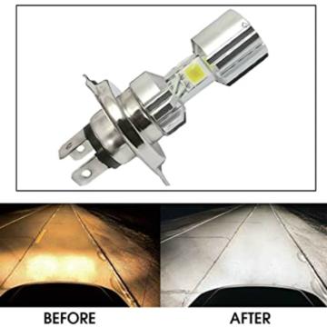 Guance Silver Motorcycle LED Headlight Bulb Universal for All Bikes