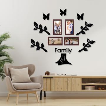 Random Family Butterfly Tree Collage Photo Frames for Wall Decoration| Home and Wall Decor Framing of Photos and Picture For Living Room, Bedroom, Home, Office Set of 4 (6