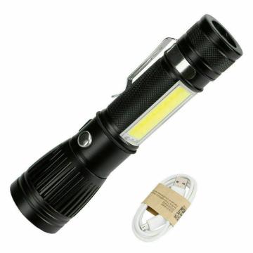Rechargeable LED Waterproof Zoomable Flashlight for Hiking, Camping Torch