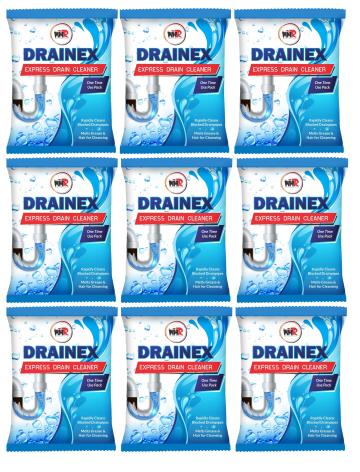 MMR Drainex Drain Cleaner Powder Remove Blockages in Washbasin Septic Sinks Pipes Drainage 50gX9N