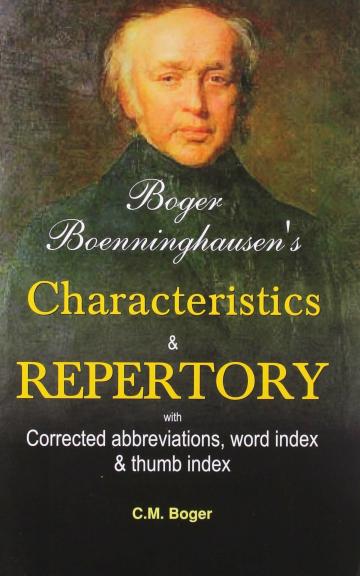 Boger Boenninghausen's Characteristics & Repertory Boger M.B.Jain Low Priced Second edition (1 April 2009)