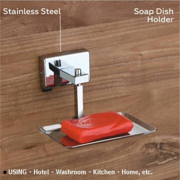 GLOXY ENTERPRISE Stainless Steel Single Soap Holder for Bathroom, Soap Stands for Bathroom Wall/Soap Tray for Bath Dish Bathroom Accessories and Fittings Rust Free