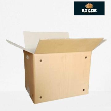 Boxzie 7 Ply 22x15x17 inch (Pack of 10 Boxes) Brown Big Cardboard Corrugated Packaging Box