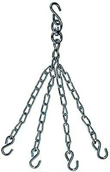 Skmt Silver Steel Boxing Punching Bag Chain With Hook, 1.5 Ft