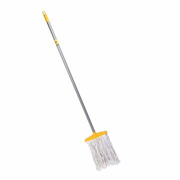 HIC Refillable Cotton T Mop Ideal for All Kind of Floor with Extendable Rod to Adjust to Your Height