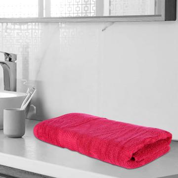 Justoriginals PCBT0CTNAOSRD2145 Red Cotton Bath Towel - King