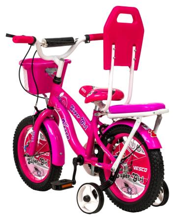 VESCO Super Girl 14-T Cycle Kids Bicycles for Boys & Girls | Ideal for: 3-5 Year (Pink)