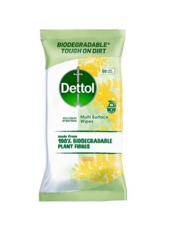 Dettol Biodegradable Multi Surface Wipes Citrus 50's