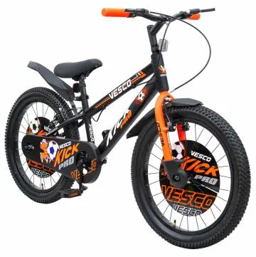 VESCO Kick Pro Cycle 20-T Kids Bicycles for Boys & Girls | Ideal for: 6-9 Year (Orange)