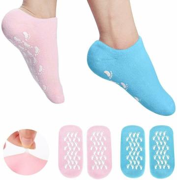 FRESTYQUE Cracked heel Moisturizing spa Gel Socks, Full Feet Protector Silicone Ultra Soft Socks