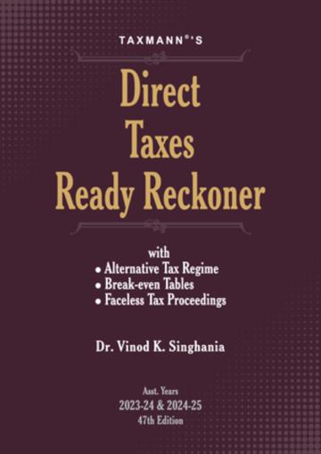 Taxmann's Direct Taxes Ready Reckoner (DTRR) | A.Y. 2023-24 & 2024-25