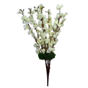 Fancy Mart White Artificial Flower Blossom Stick 9 Stem without Pot 60 x 30 cm