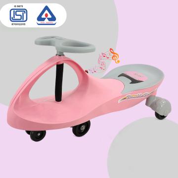 Dash Deluxe Bumble Bee Magic Swing Car with Music, Ride On for Kids with Scratch Free Wheels, (Suitable for 3+ Years | Capacity 45 Kgs, Pink)