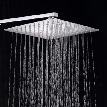 Sellzy 12x12 UltraSlim Stainless Steel Heavy Rain Shower Head with 18 inch Arm Silver, Chrome Finish