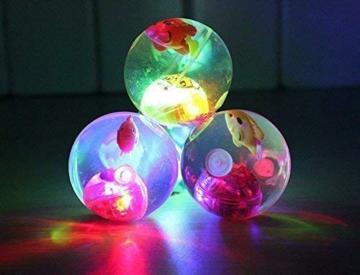 HomeeWare led Flashing Luminous Ball Rubber Bouncing Ball Anti-Stress Light (Pack of 2 )