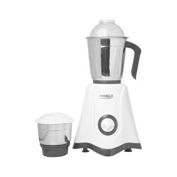 Pringle Crown 500W Mixer Grinder with 2 SS Jars, White