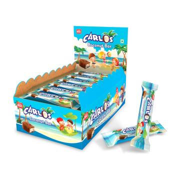 Hugs Carlos Coconut Chocolate Bar | Coconut filled Chocolate (30 pcs in a box)