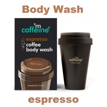 MCaffeine Espresso Coffee Scrubbing Body Wash, 300ml - Removes Tan | Smoothens Skin | Energizes | Infused with Real Coffee Grounds | Exfoliates Skin to Remove Tan