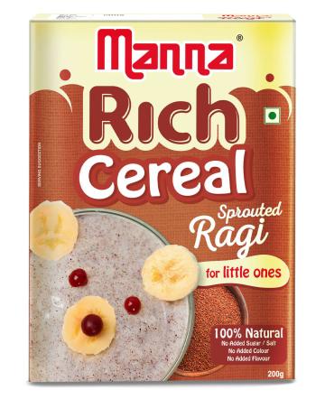 Manna Sprouted Ragi 200g | Baby Cereal | Baby Food | 100% Natural Health Mix