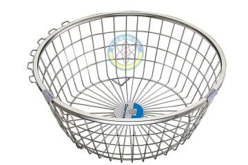 Cosmos Stainless Steel Round Dish Drainer Rack / Basket, Dish Rack , Kitchen Rack , 20x20x8 inches (LXWXH) , Size-Medium, Silver