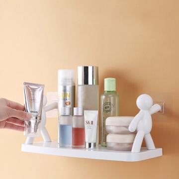 ZURU BUNCH Self-Adhesive Storage Rack / Bathroom Kitchen Plastic Shelf / Floating Shelves for Bedroom, Living Room/ Kitchen, Wall Mounted Shelf Plastic Wall Shelf (Pack of 1)