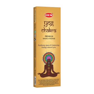 HEM Yog Chakra Masala Incense Sticks, Pack Of 3 ,50g Each