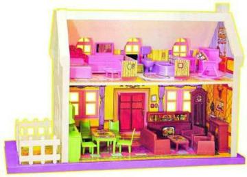 Mt hub Multicolor Little Doll House for kids 3 Years 30 x 32 cm