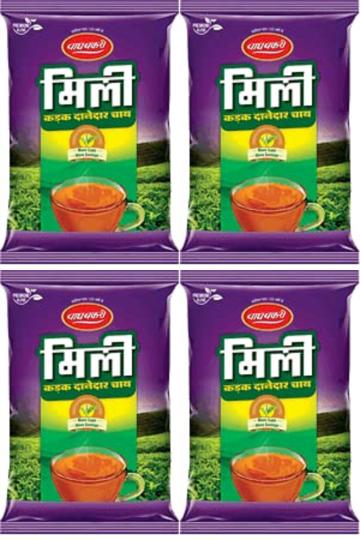 Wagh Bakri| Mili Kadak Danedar Tea| Strong Leaf Tea| 250Gm*4 Pk | 1 Kg + Green Ilayachi 25g |