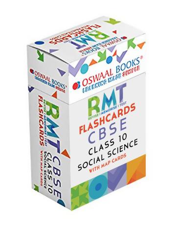 Oswaal CBSE RMT Flashcards Class 10 Social Science (For 2023 Exam)